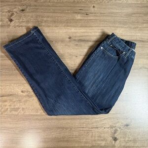 Giorgio Armani Big White Mens Denim Straight Leg FullButton Fly Jeans 34x32